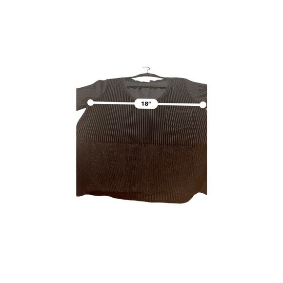 POL Black Striped Burnout Velour Tunic Top Dress Swimsuit Cover-Up Size Medium - Picture 5 of 10